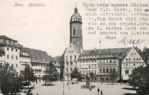 AK / Ansichtskarte Jena Thueringen Marktplatz Kirche