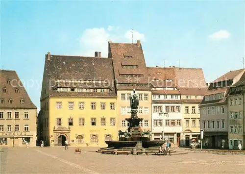 AK / Ansichtskarte Freiberg Sachsen Obermarkt Brunnen Otto der Reiche Kat. Freiberg