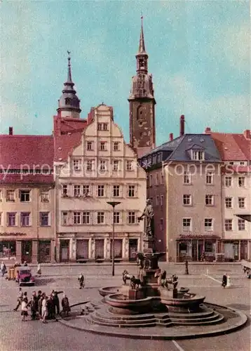 AK / Ansichtskarte Freiberg Sachsen Obermarkt Petriturm Kat. Freiberg