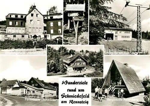 AK / Ansichtskarte Schmiedefeld Rennsteig Erholungsheim Stutenhaus Liftbaude Eisenberg Ferienheim Schmuecke Kat. Schmiedefeld Rennsteig