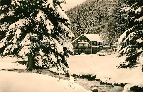 AK / Ansichtskarte Tabarz HO Gasthaus Massemuehle Winter Kat. Tabarz Thueringer Wald