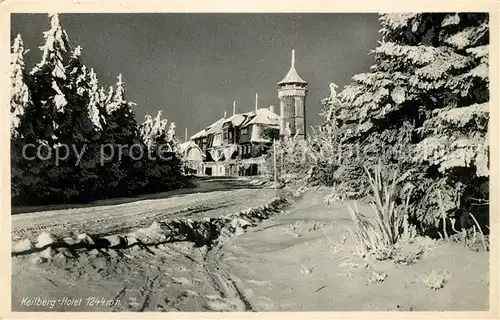 AK / Ansichtskarte Keilberg Tschechien Berghotel Aussichtsturm Winterlandschaft Kat. Klinovec