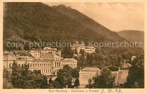 AK / Ansichtskarte Bad Harzburg Badehaus und Kurpark Kat. Bad Harzburg