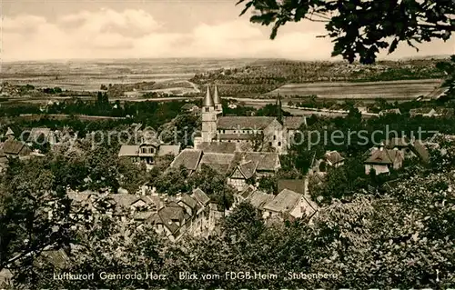 AK / Ansichtskarte Gernrode Harz Panorama Kirche vom Stubenberg Kat. Gernrode Harz