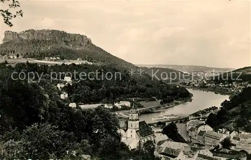 AK / Ansichtskarte Koenigstein Saechsische Schweiz Lilienstein Kat. Koenigstein Saechsische Schweiz