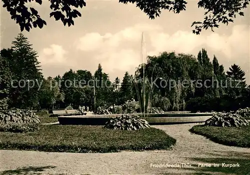 AK / Ansichtskarte Friedrichroda Kurpark Brunnen Kat. Friedrichroda