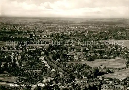 AK / Ansichtskarte Goerlitz Sachsen Panorama von der Landeskrone Kat. Goerlitz