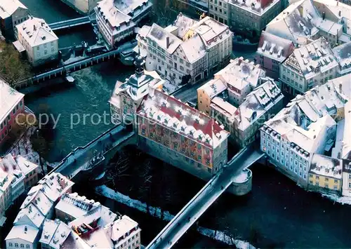 AK / Ansichtskarte Bamberg Fliegeraufnahme Weltkulturerbe altes Rathaus Kat. Bamberg