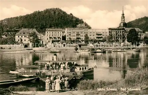 AK / Ansichtskarte Bad Schandau Elbepartie Schiffsanlegestelle Kat. Bad Schandau