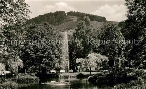 AK / Ansichtskarte Bad Lauterberg Wissmann Denkmal Park Fontaene Kat. Bad Lauterberg im Harz