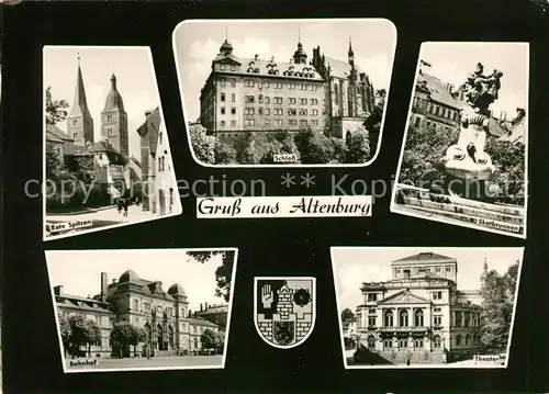 AK / Ansichtskarte Altenburg Thueringen Rote Spitzen Schloss Skatbrunnen Bahnhof Theater Kat. Altenburg