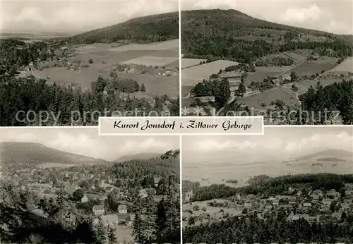 AK / Ansichtskarte Jonsdorf Panorama mit Zittauer Gebirge Kat. Kurort Jonsdorf