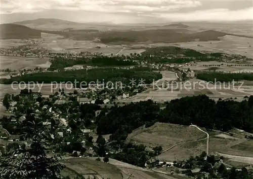 AK / Ansichtskarte Waltersdorf Zittau mit Blick vom Lauschehang nach Grossschoenau Kat. Grossschoenau Sachsen