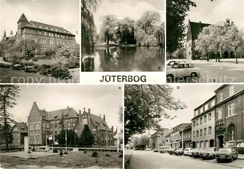 AK / Ansichtskarte Jueterbog Ev Krankenhaus Rohrteich Rathaus Friedrisch Schiller Oberschule Platz der Jugend Kat. Jueterbog