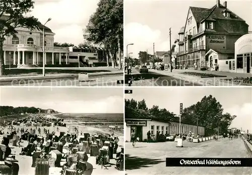 AK / Ansichtskarte Kuehlungsborn Ostseebad Meerwasserschwimmhalle Maxim Gorki Strasse Strandpromenade Kat. Kuehlungsborn