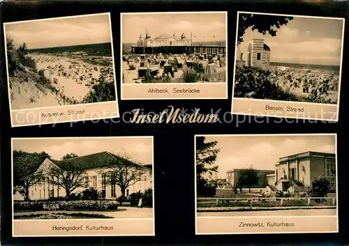 AK / Ansichtskarte Insel Usedom Koserow Bansin Strand Ahlbeck Seebruecke Heringsdorf Zinnowitz 