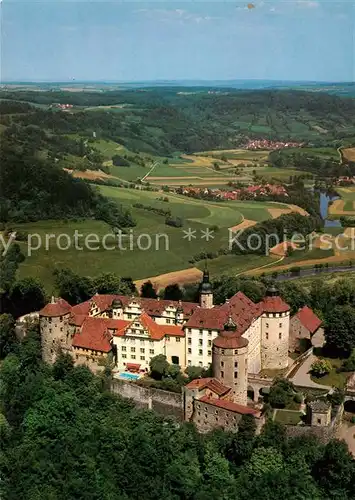 AK / Ansichtskarte Langenburg Wuerttemberg Fliegeraufnahme Schloss Kat. Langenburg