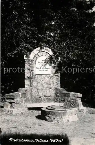 AK / Ansichtskarte Friedrichsbrunn Harz Brunnen Kat. Friedrichsbrunn