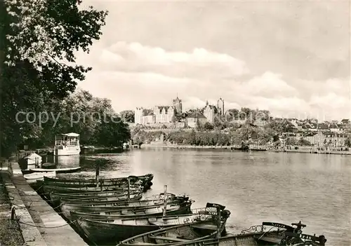 AK / Ansichtskarte Bernburg Saale Bootsliegeplatz Schlossblick Kat. Bernburg