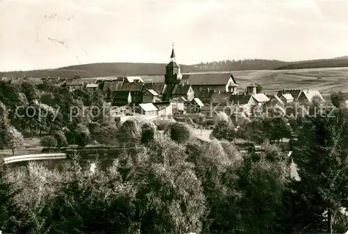 AK / Ansichtskarte Benneckenstein Harz Panorama Kirche Gondelteich