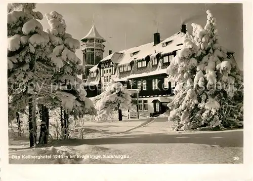 AK / Ansichtskarte Keilberg Tschechien Keilberghotel Erzgebirge Sudetengau Winterlandschaft Kat. Klinovec