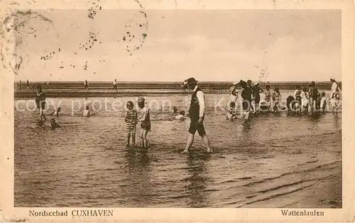 AK / Ansichtskarte Cuxhaven Nordseebad Wattenlaufen Kat. Cuxhaven