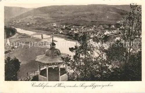 AK / Ansichtskarte Carlshafen von den Saengerklippen gesehen Wesertal Kat. Bad Karlshafen