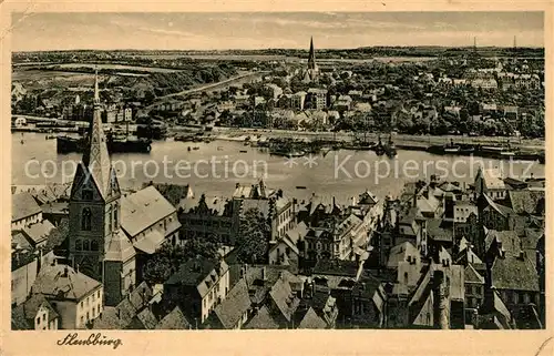 AK / Ansichtskarte Flensburg Stadtpanorama Grenzstadt der Nordmark Kat. Flensburg