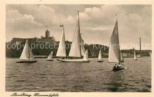 AK / Ansichtskarte Flensburg Marineschule Segelboote Kat. Flensburg