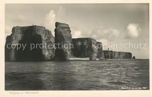 AK / Ansichtskarte Insel Helgoland Westseite Nordseeinsel Kat. Helgoland