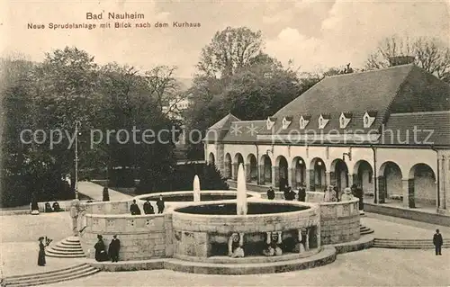 AK / Ansichtskarte Bad Nauheim Sprudelanlage mit Kurhaus Kat. Bad Nauheim