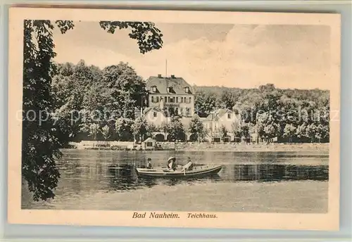 AK / Ansichtskarte Bad Nauheim Teichhaus Boot Kat. Bad Nauheim