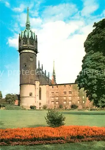 AK / Ansichtskarte Wittenberg Lutherstadt Schloss mit Schlosskirche Kat. Wittenberg