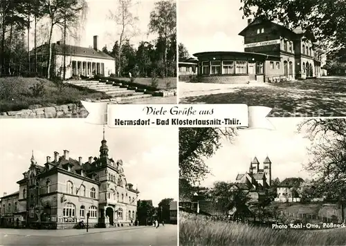 AK / Ansichtskarte Bad Klosterlausnitz Hermsdorf Rathaus Bahnhof Kat. Bad Klosterlausnitz