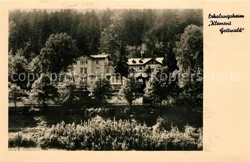 AK / Ansichtskarte Bad Schandau Erholungsheim Klement Gottwald Kat. Bad Schandau