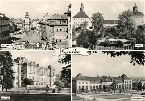 AK / Ansichtskarte Gotha Thueringen Hauptmarkt Schloss Museum Orangerie Kat. Gotha