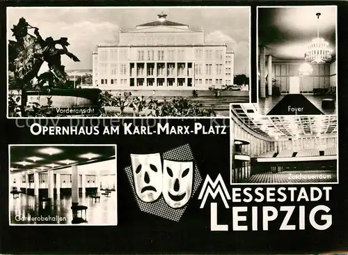 AK / Ansichtskarte Leipzig Opernhaus Karl Marx Platz Foyer Zuschauerraum Kat. Leipzig