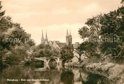 AK / Ansichtskarte Merseburg Saale Blick vom Strandschloesschen Kat. Merseburg