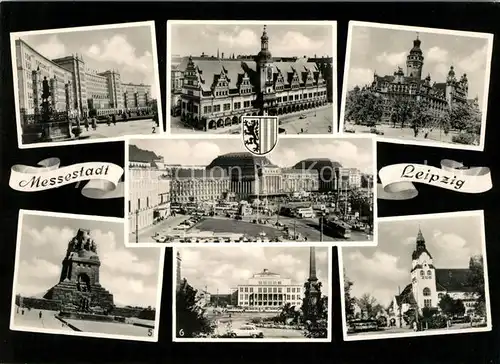 AK / Ansichtskarte Leipzig hauptbahnhof Neubauten Rossplatz Altes und Neues Rathaus Voelkerschlachtdenkmal Oper Zoo Kongresshalle Kat. Leipzig