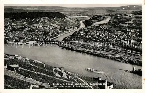 AK / Ansichtskarte Bingen Rhein Bingerbrueck Maeuseturm Ruine Ehrenfels Kat. Bingen am Rhein