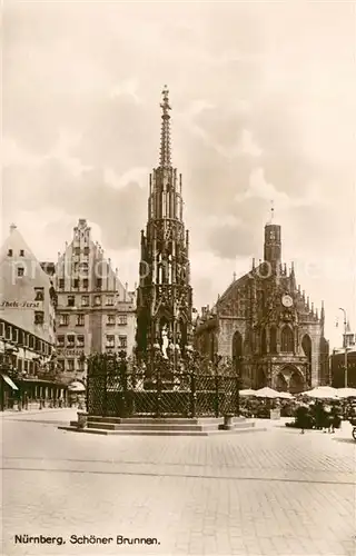 AK / Ansichtskarte Nuernberg Schoener Brunnen Kat. Nuernberg