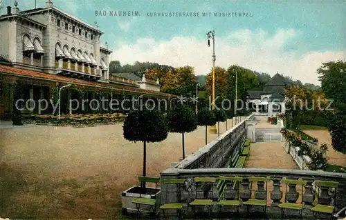 AK / Ansichtskarte Bad Nauheim Kurhausterrasse mit Musiktempel Kat. Bad Nauheim