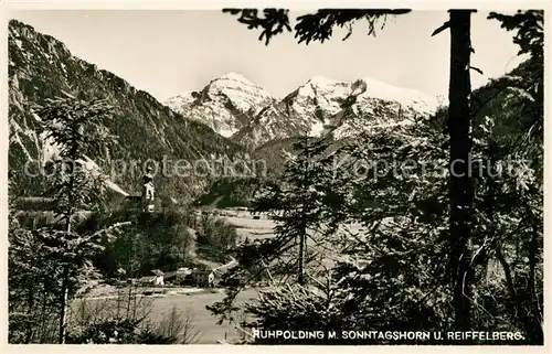 AK / Ansichtskarte Ruhpolding mit Sonntagshorn udn Reiffelberg Kat. Ruhpolding