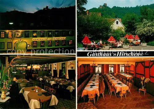 AK / Ansichtskarte Waldkirch Breisgau Gasthaus zum Hirschen Terrasse Speisesaal Kat. Waldkirch