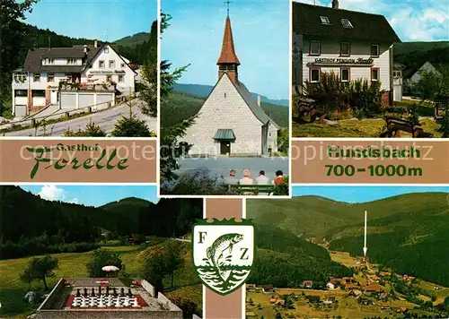 AK / Ansichtskarte Hundsbach Forbach Gasthof Forelle Kirche Gartenschach Panorama Kat. Forbach