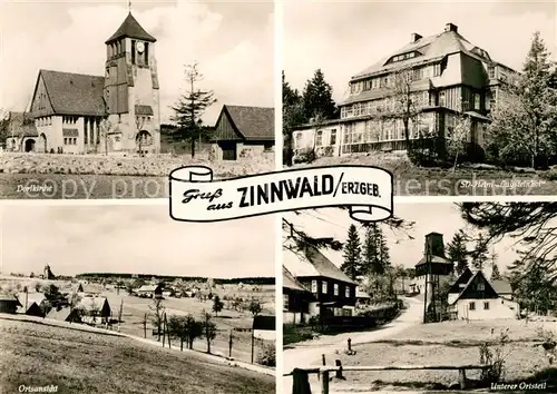 AK / Ansichtskarte Zinnwald Georgenfeld Dorfkirche Heim Lugsteinhof Panorama Kat. Altenberg