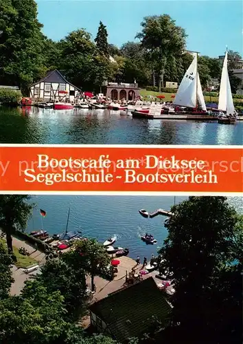 AK / Ansichtskarte Dieksee Bootscafe Segelschule Bootsverleih Kat. Malente