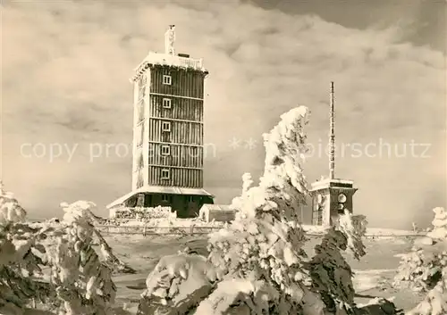 AK / Ansichtskarte Brocken Harz Aussichtsturm Winterlandschaft