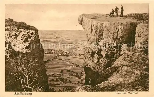 AK / Ansichtskarte Staffelberg Blick ins Maintal Felsen Aussichtspunkt Kat. Bad Staffelstein