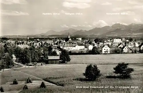 AK / Ansichtskarte Rosenheim Bayern Panorama Blick auf Chiemgauer Berge Kat. Rosenheim